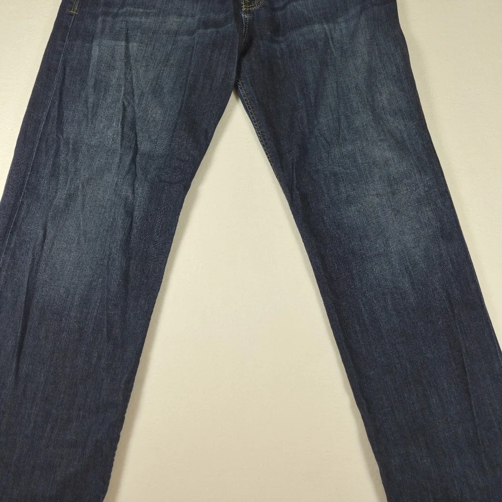 Mavi Max Blue Jeans Men's 34x34 Mid-rise Baggy Wide Leg Dark Wash